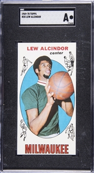 1969 Topps #25 Lew Alcindor Rookie Card - SGC Authentic